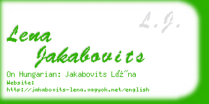 lena jakabovits business card